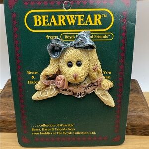 Boyds Bears Bearwear Margot Dance Dance Dance Brooch Pin #26114